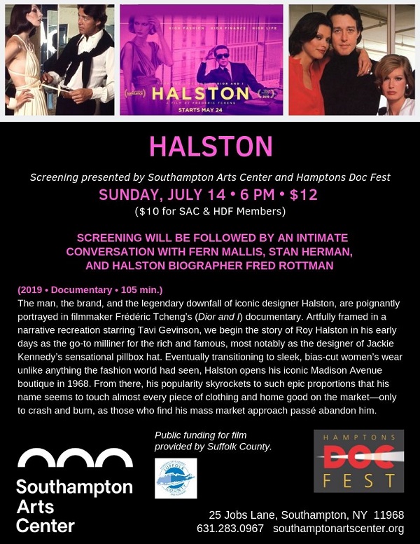 Halston Film Screening w/ Southampton Arts Center